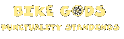 BIKE GODS Punctuality Standings