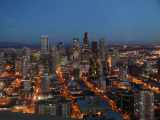 Downtown Seattle at twilight