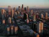 Downtown Seattle at sunset